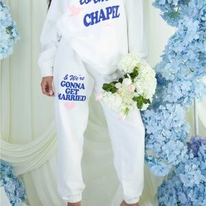 Going to the Chapel White Wedding Sweatpants